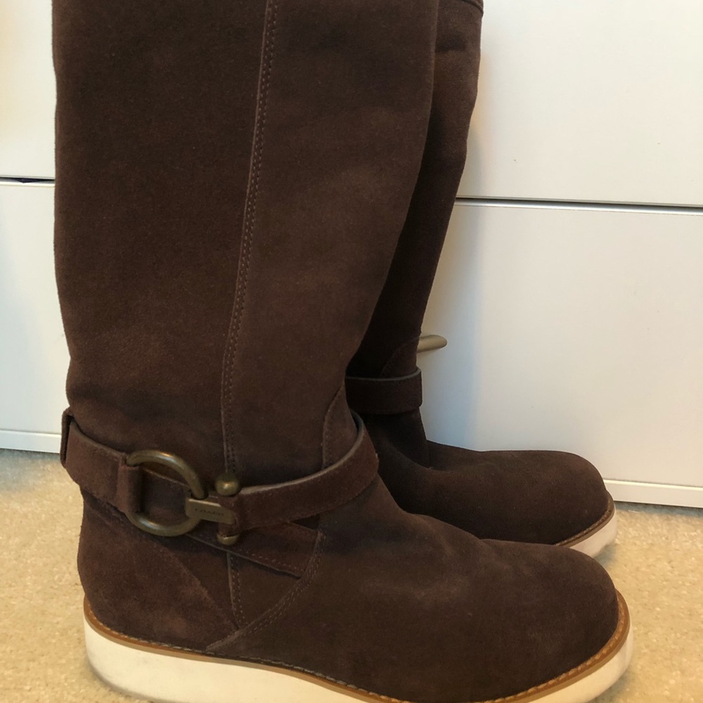 Coach Virtue Flat suede Boots 9 1/2